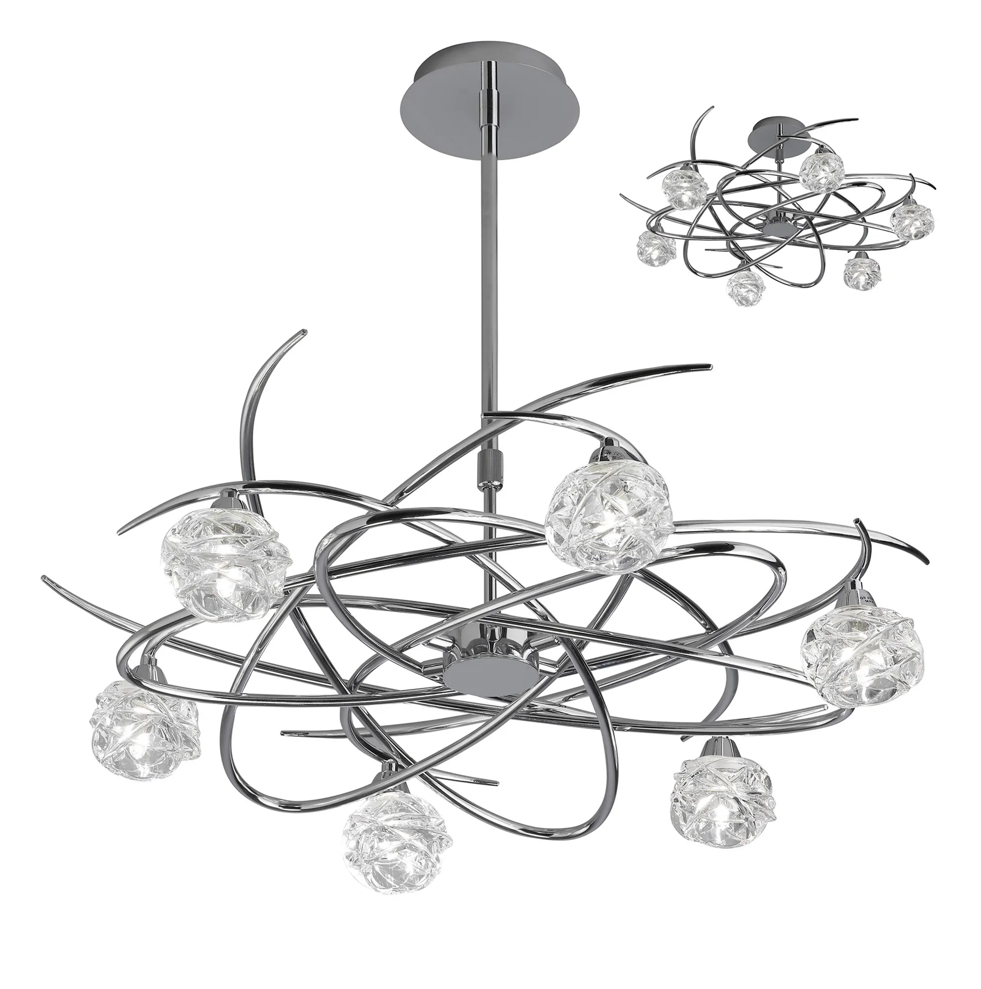 M3942  Maremagnum Telescopic/Semi Flush 6 Light